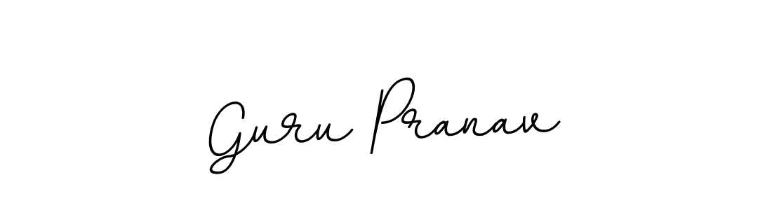 Create a beautiful signature design for name Guru Pranav. With this signature (BallpointsItalic-DORy9) fonts, you can make a handwritten signature for free. Guru Pranav signature style 11 images and pictures png