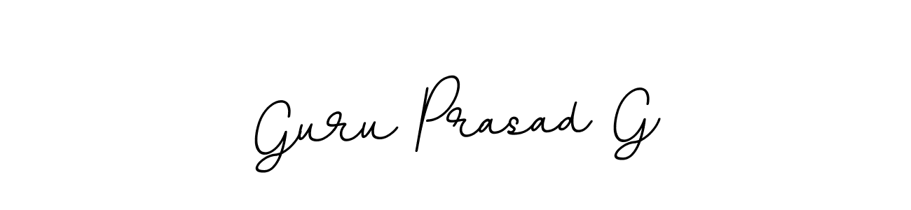 The best way (BallpointsItalic-DORy9) to make a short signature is to pick only two or three words in your name. The name Guru Prasad G include a total of six letters. For converting this name. Guru Prasad G signature style 11 images and pictures png