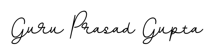 Also You can easily find your signature by using the search form. We will create Guru Prasad Gupta name handwritten signature images for you free of cost using BallpointsItalic-DORy9 sign style. Guru Prasad Gupta signature style 11 images and pictures png