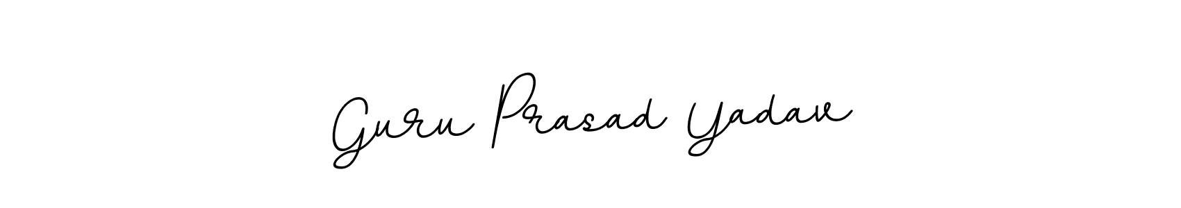 The best way (BallpointsItalic-DORy9) to make a short signature is to pick only two or three words in your name. The name Guru Prasad Yadav include a total of six letters. For converting this name. Guru Prasad Yadav signature style 11 images and pictures png