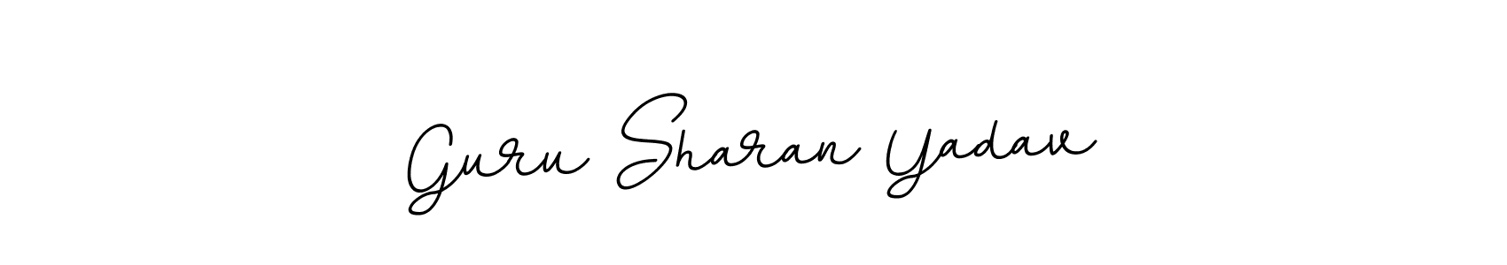 Use a signature maker to create a handwritten signature online. With this signature software, you can design (BallpointsItalic-DORy9) your own signature for name Guru Sharan Yadav. Guru Sharan Yadav signature style 11 images and pictures png