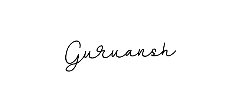 Guruansh stylish signature style. Best Handwritten Sign (BallpointsItalic-DORy9) for my name. Handwritten Signature Collection Ideas for my name Guruansh. Guruansh signature style 11 images and pictures png