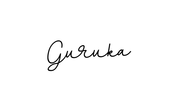 How to make Guruka signature? BallpointsItalic-DORy9 is a professional autograph style. Create handwritten signature for Guruka name. Guruka signature style 11 images and pictures png