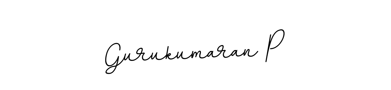 Design your own signature with our free online signature maker. With this signature software, you can create a handwritten (BallpointsItalic-DORy9) signature for name Gurukumaran P. Gurukumaran P signature style 11 images and pictures png