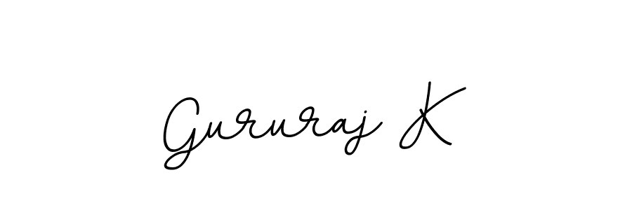 Make a beautiful signature design for name Gururaj K. With this signature (BallpointsItalic-DORy9) style, you can create a handwritten signature for free. Gururaj K signature style 11 images and pictures png