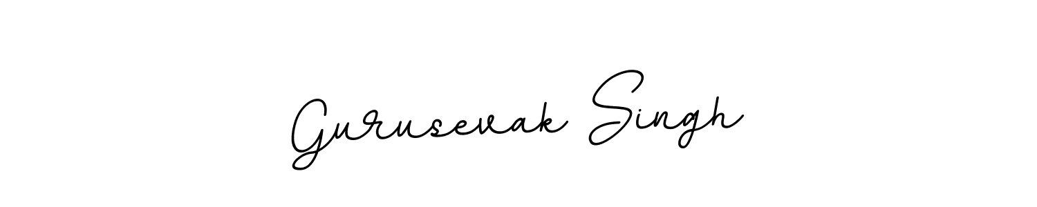 How to make Gurusevak Singh name signature. Use BallpointsItalic-DORy9 style for creating short signs online. This is the latest handwritten sign. Gurusevak Singh signature style 11 images and pictures png