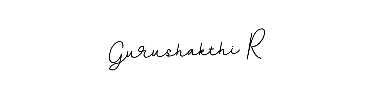 Use a signature maker to create a handwritten signature online. With this signature software, you can design (BallpointsItalic-DORy9) your own signature for name Gurushakthi R. Gurushakthi R signature style 11 images and pictures png