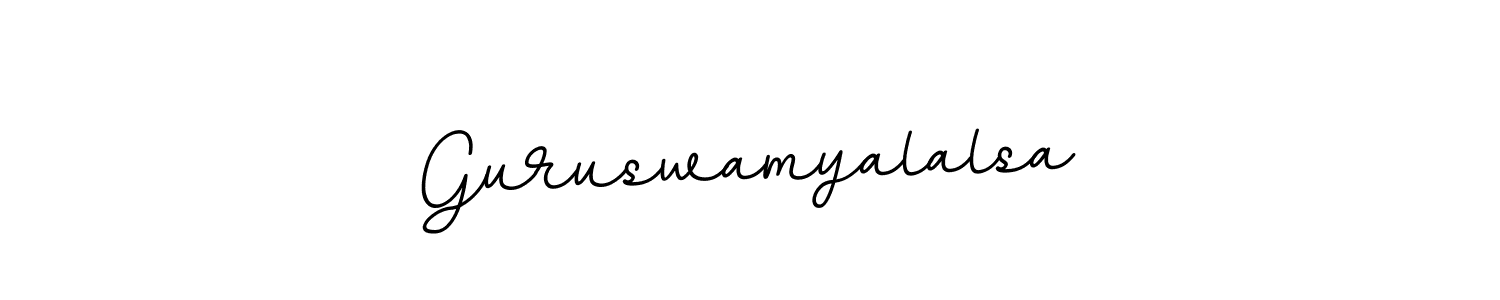 Also we have Guruswamyalalsa name is the best signature style. Create professional handwritten signature collection using BallpointsItalic-DORy9 autograph style. Guruswamyalalsa signature style 11 images and pictures png