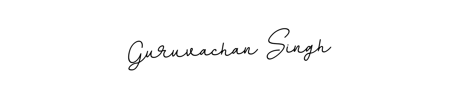 This is the best signature style for the Guruvachan Singh name. Also you like these signature font (BallpointsItalic-DORy9). Mix name signature. Guruvachan Singh signature style 11 images and pictures png