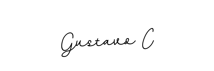 Make a beautiful signature design for name Gustavo C. With this signature (BallpointsItalic-DORy9) style, you can create a handwritten signature for free. Gustavo C signature style 11 images and pictures png