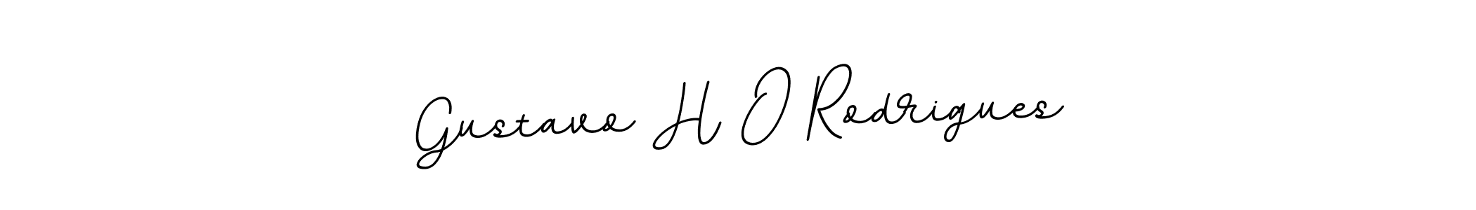 Make a beautiful signature design for name Gustavo H O Rodrigues. With this signature (BallpointsItalic-DORy9) style, you can create a handwritten signature for free. Gustavo H O Rodrigues signature style 11 images and pictures png