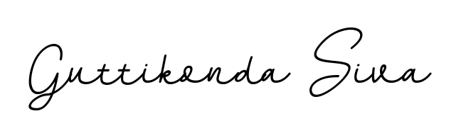 Upgrade your professional image with Guttikonda Siva signature created with BallpointsItalic-DORy9 font. Fast, free, and watermark-free download. Guttikonda Siva signature style 11 images and pictures png