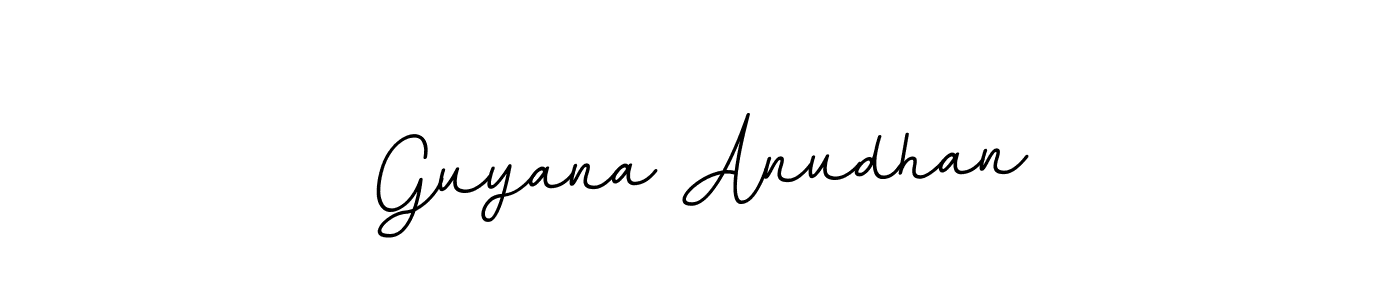 Create a beautiful signature design for name Guyana Anudhan. With this signature (BallpointsItalic-DORy9) fonts, you can make a handwritten signature for free. Guyana Anudhan signature style 11 images and pictures png