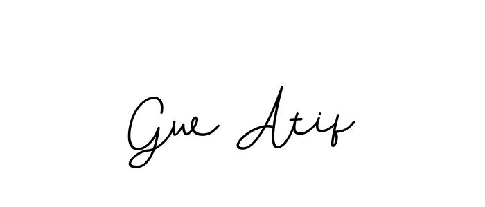 Design your own signature with our free online signature maker. With this signature software, you can create a handwritten (BallpointsItalic-DORy9) signature for name Gw Atif. Gw Atif signature style 11 images and pictures png