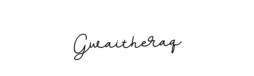 The best way (BallpointsItalic-DORy9) to make a short signature is to pick only two or three words in your name. The name Gwaitheraq include a total of six letters. For converting this name. Gwaitheraq signature style 11 images and pictures png