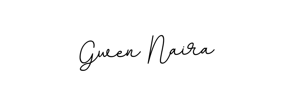 You should practise on your own different ways (BallpointsItalic-DORy9) to write your name (Gwen Naira) in signature. don't let someone else do it for you. Gwen Naira signature style 11 images and pictures png