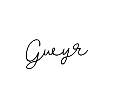 Create a beautiful signature design for name Gwyr. With this signature (BallpointsItalic-DORy9) fonts, you can make a handwritten signature for free. Gwyr signature style 11 images and pictures png