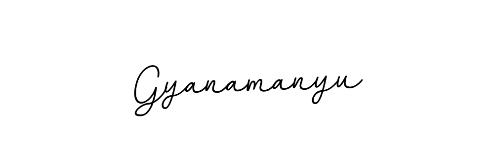 The best way (BallpointsItalic-DORy9) to make a short signature is to pick only two or three words in your name. The name Gyanamanyu include a total of six letters. For converting this name. Gyanamanyu signature style 11 images and pictures png