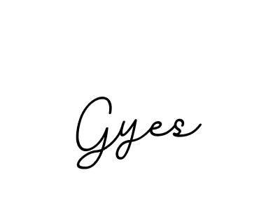 Design your own signature with our free online signature maker. With this signature software, you can create a handwritten (BallpointsItalic-DORy9) signature for name Gyes. Gyes signature style 11 images and pictures png