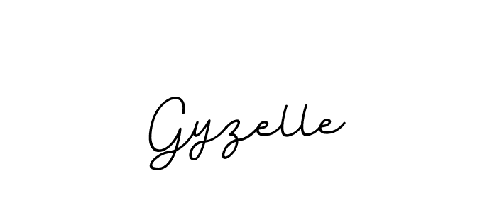 How to make Gyzelle name signature. Use BallpointsItalic-DORy9 style for creating short signs online. This is the latest handwritten sign. Gyzelle signature style 11 images and pictures png