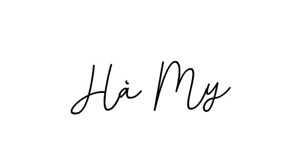 Use a signature maker to create a handwritten signature online. With this signature software, you can design (BallpointsItalic-DORy9) your own signature for name Hà My. Hà My signature style 11 images and pictures png