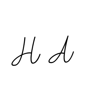 Create a beautiful signature design for name H A. With this signature (BallpointsItalic-DORy9) fonts, you can make a handwritten signature for free. H A signature style 11 images and pictures png