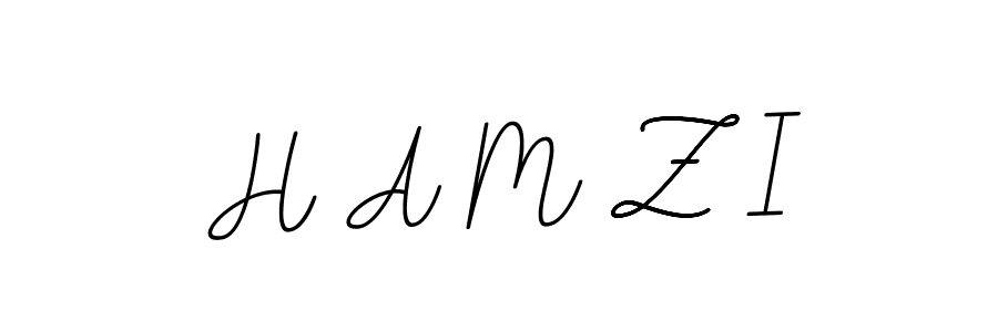 It looks lik you need a new signature style for name H A M Z I. Design unique handwritten (BallpointsItalic-DORy9) signature with our free signature maker in just a few clicks. H A M Z I signature style 11 images and pictures png