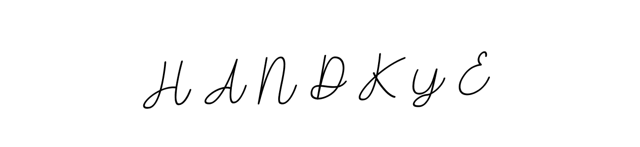 Use a signature maker to create a handwritten signature online. With this signature software, you can design (BallpointsItalic-DORy9) your own signature for name H A N D K Y E. H A N D K Y E signature style 11 images and pictures png