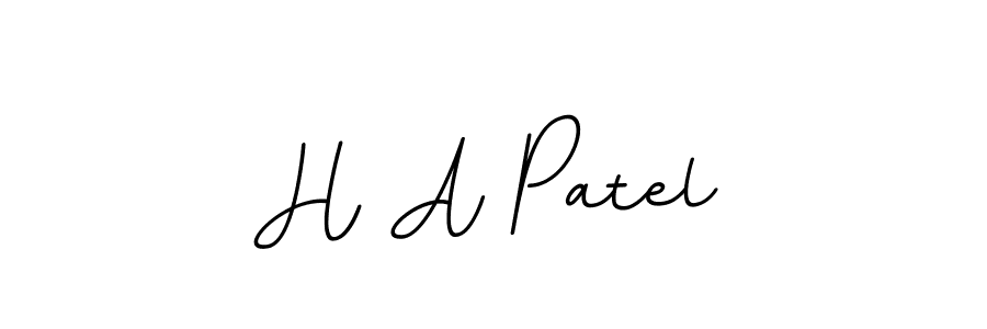 Use a signature maker to create a handwritten signature online. With this signature software, you can design (BallpointsItalic-DORy9) your own signature for name H A Patel. H A Patel signature style 11 images and pictures png