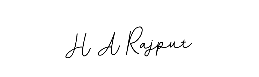 Create a beautiful signature design for name H A Rajput. With this signature (BallpointsItalic-DORy9) fonts, you can make a handwritten signature for free. H A Rajput signature style 11 images and pictures png