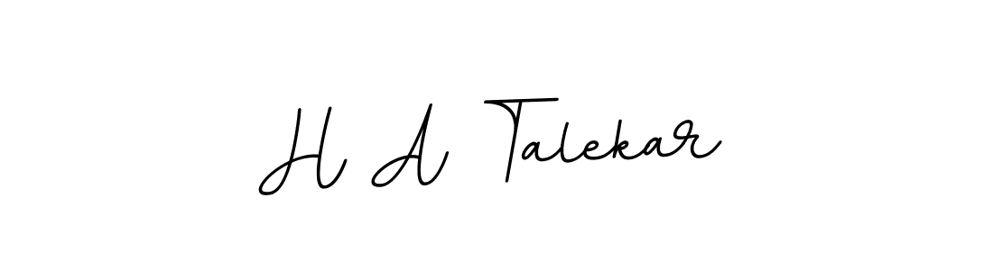 Use a signature maker to create a handwritten signature online. With this signature software, you can design (BallpointsItalic-DORy9) your own signature for name H A Talekar. H A Talekar signature style 11 images and pictures png