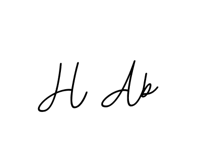 How to make H Ab name signature. Use BallpointsItalic-DORy9 style for creating short signs online. This is the latest handwritten sign. H Ab signature style 11 images and pictures png