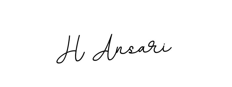 Use a signature maker to create a handwritten signature online. With this signature software, you can design (BallpointsItalic-DORy9) your own signature for name H Ansari. H Ansari signature style 11 images and pictures png