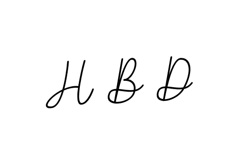 Create a beautiful signature design for name H B D. With this signature (BallpointsItalic-DORy9) fonts, you can make a handwritten signature for free. H B D signature style 11 images and pictures png