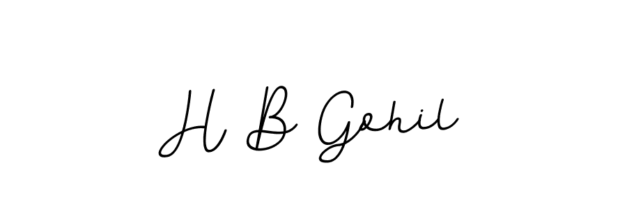 You can use this online signature creator to create a handwritten signature for the name H B Gohil. This is the best online autograph maker. H B Gohil signature style 11 images and pictures png