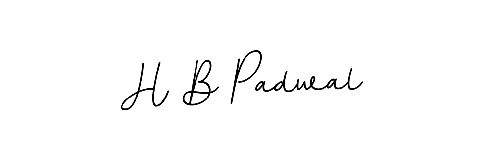 Design your own signature with our free online signature maker. With this signature software, you can create a handwritten (BallpointsItalic-DORy9) signature for name H B Padwal. H B Padwal signature style 11 images and pictures png