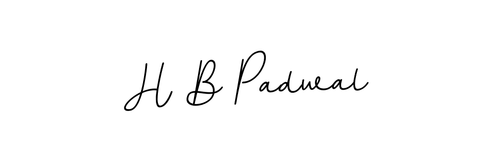 Design your own signature with our free online signature maker. With this signature software, you can create a handwritten (BallpointsItalic-DORy9) signature for name H B Padwal. H B Padwal signature style 11 images and pictures png