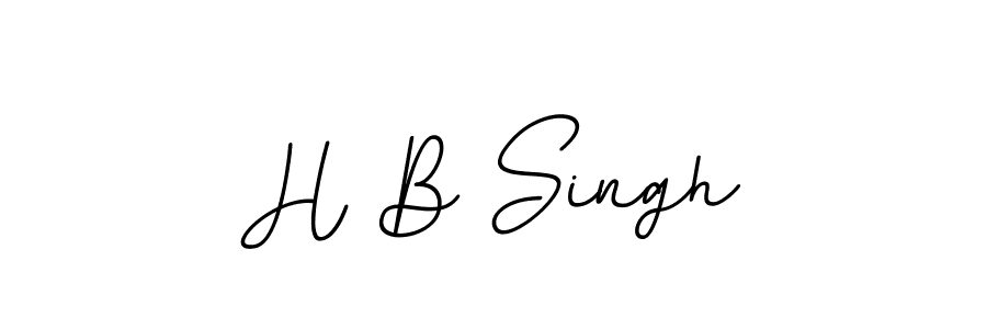 Create a beautiful signature design for name H B Singh. With this signature (BallpointsItalic-DORy9) fonts, you can make a handwritten signature for free. H B Singh signature style 11 images and pictures png