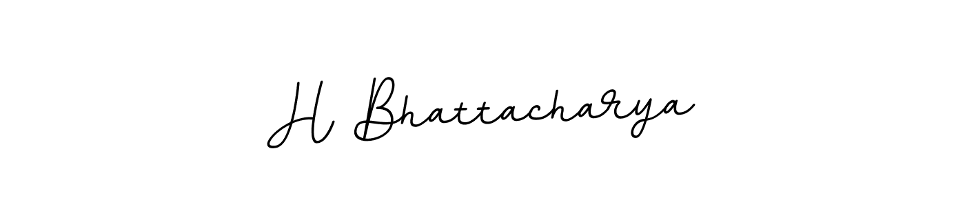 Use a signature maker to create a handwritten signature online. With this signature software, you can design (BallpointsItalic-DORy9) your own signature for name H Bhattacharya. H Bhattacharya signature style 11 images and pictures png