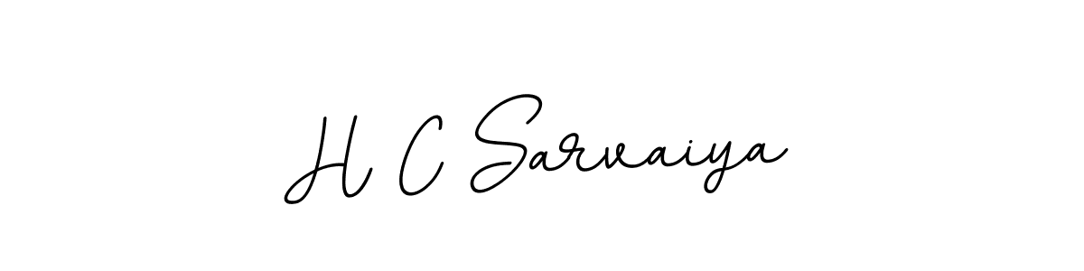 Make a beautiful signature design for name H C Sarvaiya. With this signature (BallpointsItalic-DORy9) style, you can create a handwritten signature for free. H C Sarvaiya signature style 11 images and pictures png