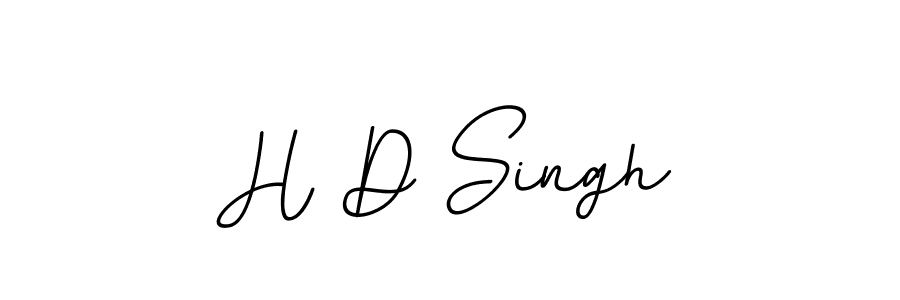 Create a beautiful signature design for name H D Singh. With this signature (BallpointsItalic-DORy9) fonts, you can make a handwritten signature for free. H D Singh signature style 11 images and pictures png