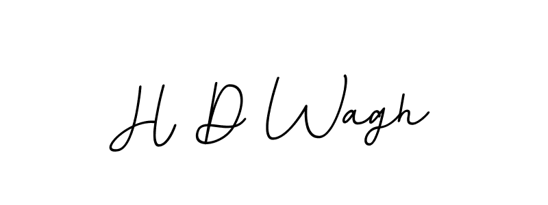 The best way (BallpointsItalic-DORy9) to make a short signature is to pick only two or three words in your name. The name H D Wagh include a total of six letters. For converting this name. H D Wagh signature style 11 images and pictures png