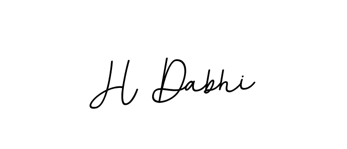 The best way (BallpointsItalic-DORy9) to make a short signature is to pick only two or three words in your name. The name H Dabhi include a total of six letters. For converting this name. H Dabhi signature style 11 images and pictures png