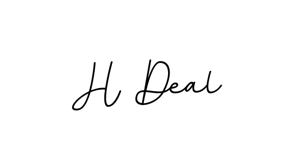 Design your own signature with our free online signature maker. With this signature software, you can create a handwritten (BallpointsItalic-DORy9) signature for name H Deal. H Deal signature style 11 images and pictures png