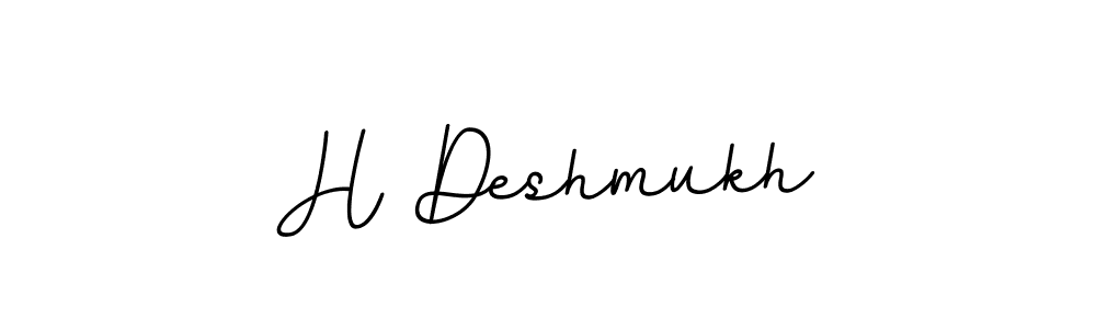 Use a signature maker to create a handwritten signature online. With this signature software, you can design (BallpointsItalic-DORy9) your own signature for name H Deshmukh. H Deshmukh signature style 11 images and pictures png