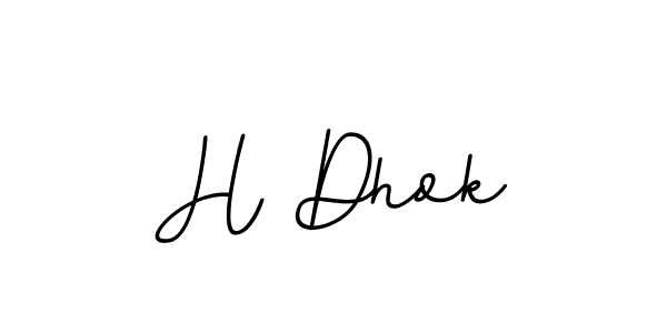 Also we have H Dhok name is the best signature style. Create professional handwritten signature collection using BallpointsItalic-DORy9 autograph style. H Dhok signature style 11 images and pictures png