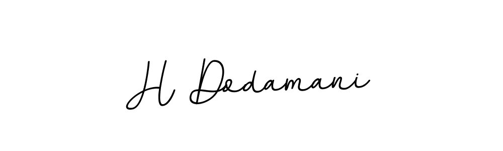 Design your own signature with our free online signature maker. With this signature software, you can create a handwritten (BallpointsItalic-DORy9) signature for name H Dodamani. H Dodamani signature style 11 images and pictures png