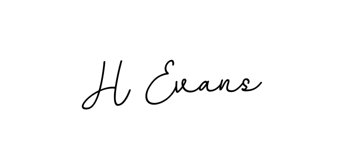 Design your own signature with our free online signature maker. With this signature software, you can create a handwritten (BallpointsItalic-DORy9) signature for name H Evans. H Evans signature style 11 images and pictures png
