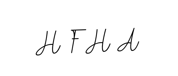 The best way (BallpointsItalic-DORy9) to make a short signature is to pick only two or three words in your name. The name H F H A include a total of six letters. For converting this name. H F H A signature style 11 images and pictures png