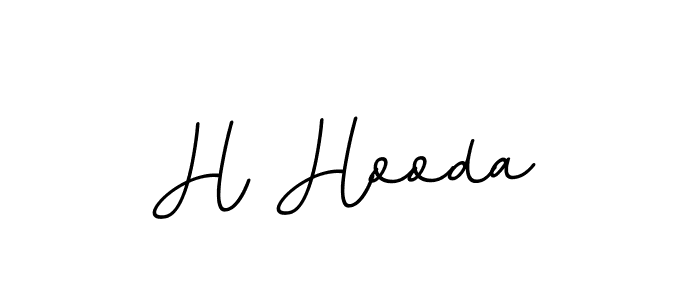 The best way (BallpointsItalic-DORy9) to make a short signature is to pick only two or three words in your name. The name H Hooda include a total of six letters. For converting this name. H Hooda signature style 11 images and pictures png